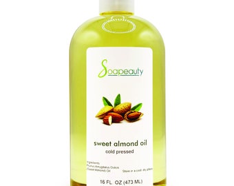 SWEET ALMOND carrier OIL cold pressed 100% pure natural 16 oz