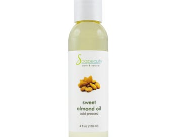 SWEET ALMOND carrier OIL cold pressed 100% pure natural 4 fl oz
