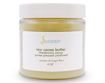 RAW COCOA BUTTER Unrefined Prime-Pressed 100 % Pure & Natural