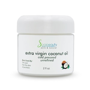 EXTRA VIRGIN COCONUT Oil Unrefined Cold-Pressed Natural Beauty/Cooking