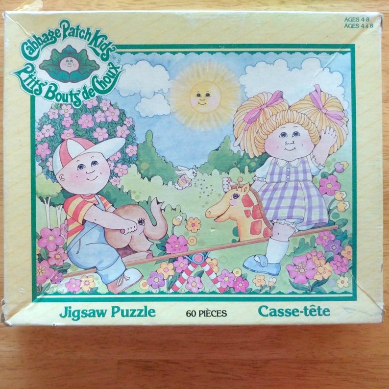 Cabbage patch kids puzzle 1983 Cabbage patch kids toys 80s kids, Kids puzzle Christmas gift Parker Brother game Kids gift 80s toy