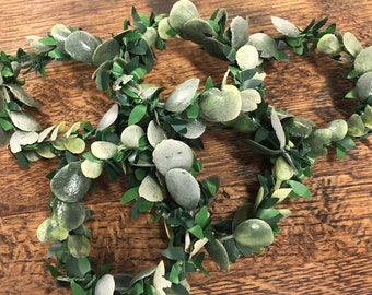 Mini wreaths for candle holders, mini greenery, candle accessories, centerpiece candle holder wreath