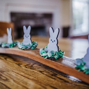 Easter Bunny decor, rustic home decor for candle holder, peeps decor, spring home decor