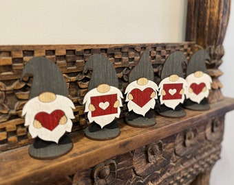 Whiskey barrel decor, valentines gnome decor, set of 5, valentines tiered tray, whiskey candle holder, rustic decor, farmhouse decor