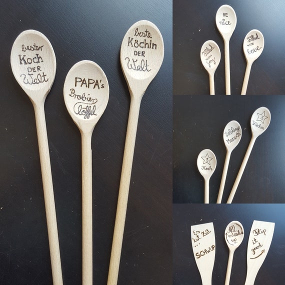 Kochlöffel mit individuellen Spruch / Küchenhelfer / Etsy