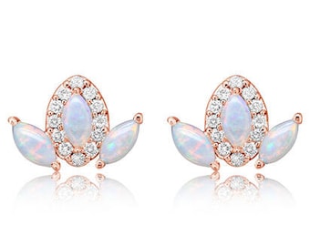 Australian Opal Diamond Earrings *SALE*