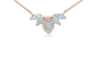 Australian Opal and Diamond Neckpiece