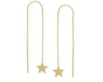 Flat Star Threader Earrings
