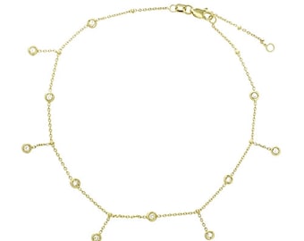 Dangly Yellow Gold Anklet