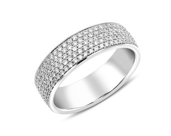 Pave Diamond Eternity Wedding Band