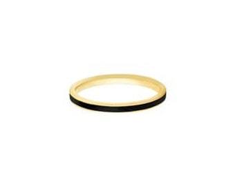 Black Enamel Band Ring