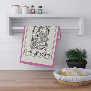 Cat Lover Tea Towels - Cozy Kitchen Decor, Gift for Cat Enthusiasts, Cute Home Accents, Animal Lover Kitchen Towel, Fun Gift for Cat Owners