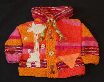 VEST 3 M boy 8 different models original hand knitted pixie hood