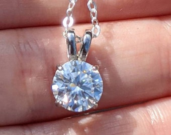 1ct Round Cut Diamond Sapphire 14k Yellow Gold Over Flower Necklace Pendant 