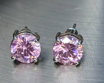 Details about / .925 Sterling Silver Pink-Tourmaline Flower Post Stud Earrings MSRP $319