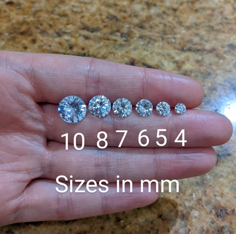 6mm 1ct Diamant Ohrstecker funkelnde Edelsteine Round-Cut Elegant Schmuck Zubehör Echte Moissanite oder Diamant Ohrringe für Weihnachten Bild 8