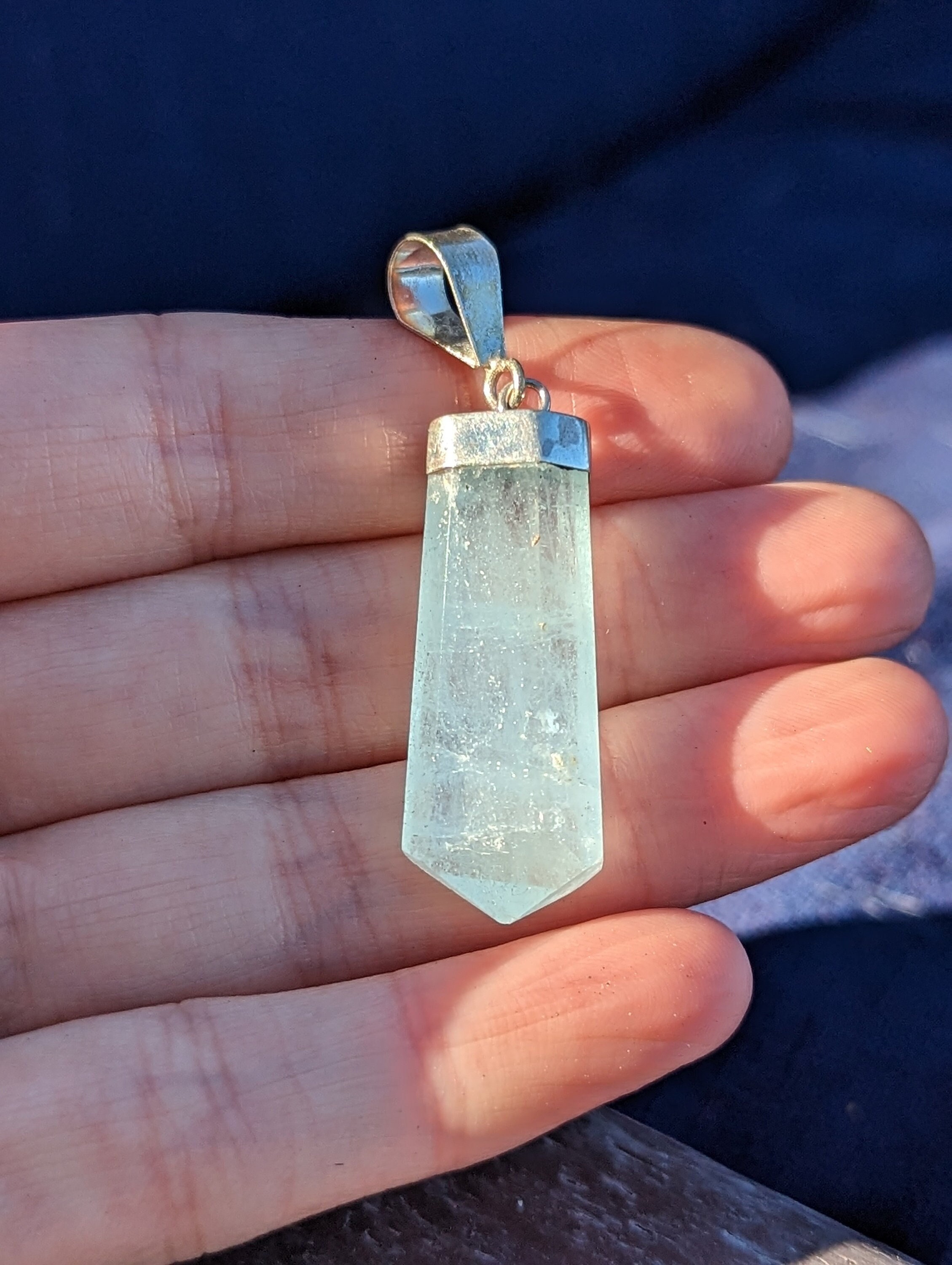 Aquamarine cheap point pendant