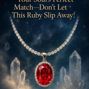 Collar de cadena de rubí rojo sangre para mujer / Diamante rubí corindón color sangre / Rubí joyería de lujo para mujer / Joya de fiesta de noche 16 mm 9.30ct