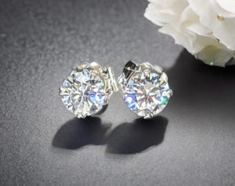 Minimalist Bridal Diamond Earrings | Ear Piercing New Style Beautiful Look Diamond Or Moissanite Stud Earrings for Girls | Dainty Studs