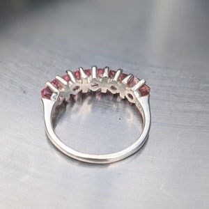 Natürlicher rosa Turmalin Ring Mutter Stil 4mm Ring Princess Cut Infinity Band echter Turmalin Ring für Frauen Geburtstag Geschenk Oktober Bild 6