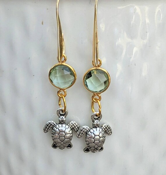 Etsy turtle earrings deals