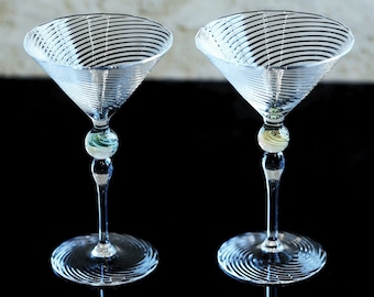 Martini Glass | Hand Blown Barware | Borosilicate