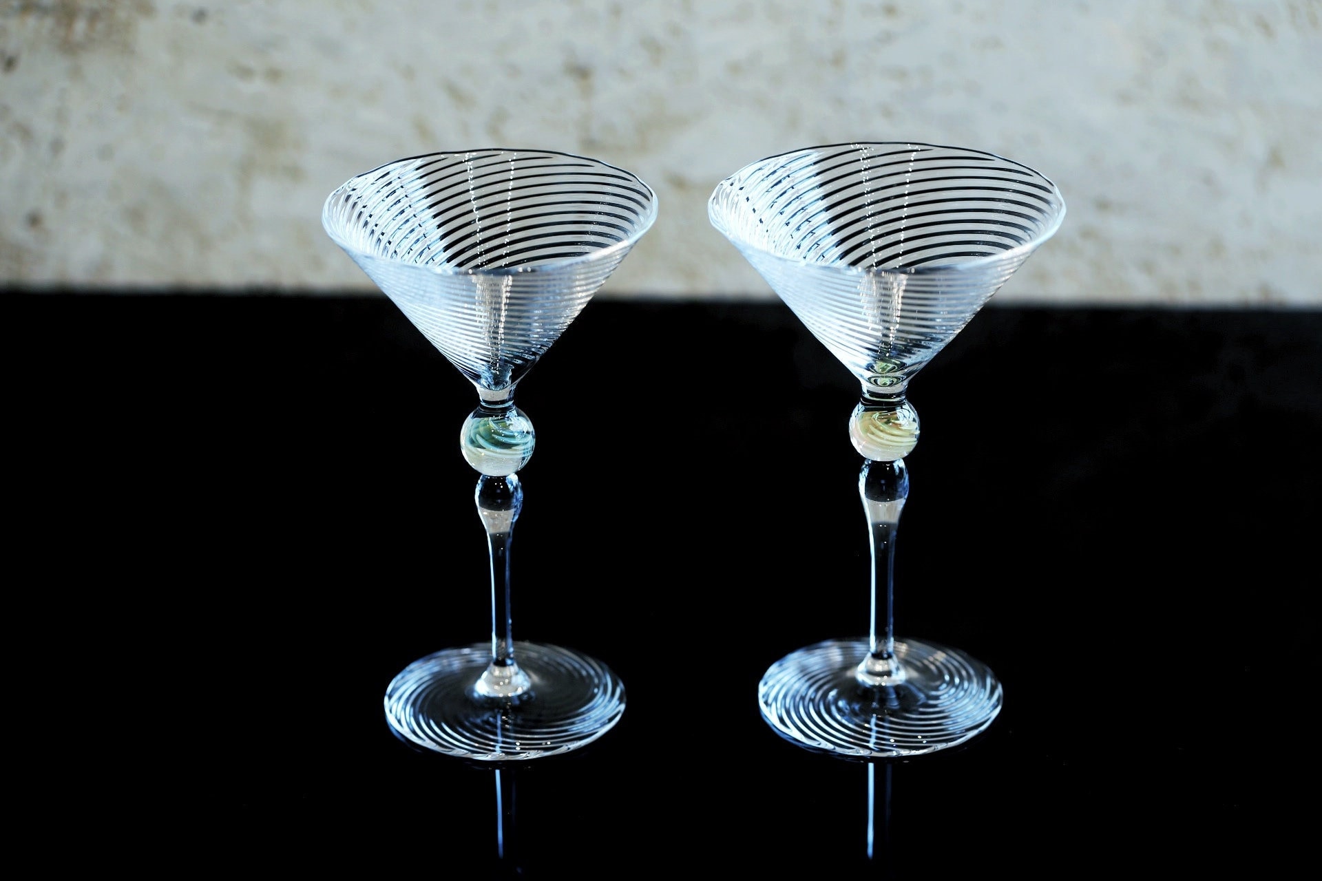 | de Verre Martini Barware Soufflé à La Main | Individuel, Ensemble Deux ou Plus