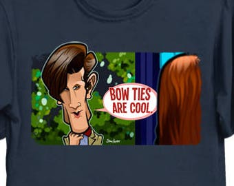 Bow Ties Are Cool (Pop Art) Doctor Who T-Shirt Eleventh Doctor Shirt Bow Tie DoctorWho Dr Who Sci-Fi Science Fiction Tee