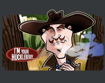 Huckleberry (Pop Art) Tombstone T-Shirt western caricature Shirt Tee