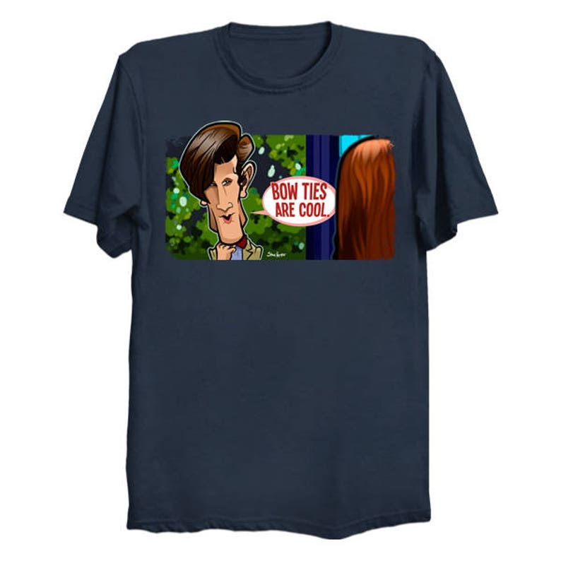 Lazos son frescos Pop Art Doctor Who camiseta Undécimo Doctor Camisa lazo lazo DoctorWho Dr Who Sci-Fi Ciencia Ficción Camiseta imagen 1