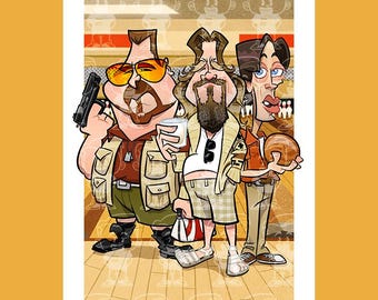 Bowling caricature poster