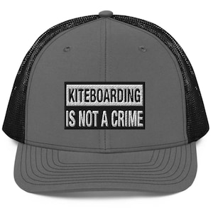 Kiteboarder Trucker Hat, Kiteboarding no es un crimen, Kite Surf, Kitesurfer, Cool Hat Cap para Kiters
