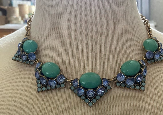 Vintage Stella & Dot Rory Necklace Turquoise and … - image 2