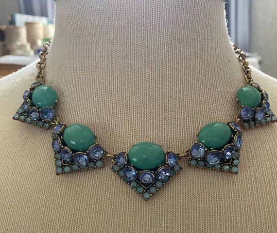 Vintage Stella & Dot Rory Necklace Turquoise and … - image 1