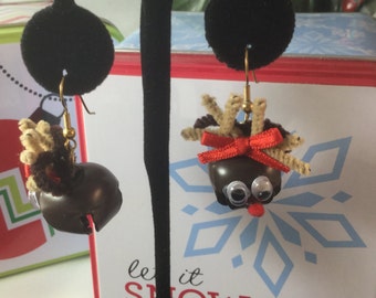 Reindeer Earrings. Ideal for adults and children.