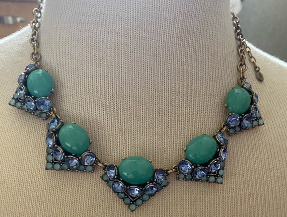 Vintage Stella & Dot Rory Necklace Turquoise and … - image 5