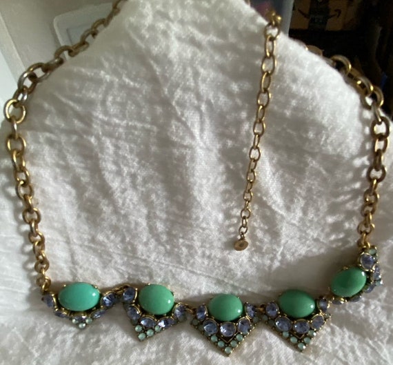 Vintage Stella & Dot Rory Necklace Turquoise and … - image 6