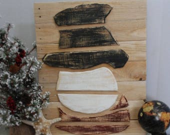 Christmas Snowman, Layered Wood Christmas Snowman with Top Hat Scarf,Christmas Decoration,Snowman Art, Snowman Picture