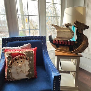 Handcrafted Large Ship Sculpture, Men&#39;s Office Decor, Mancave, Gift for Men