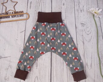 Harem Pants Trousers Baby Toddler Unisex Gots Etsy