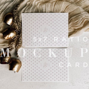 Urlaub Einladung Mockup, 200x150 doppelseitige Karte, Weihnachtskarte MockUp, Sofort Download, Karte Mock Up, Briefpapier Mockup, Sofort Download