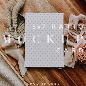 Invitación romántica Mockup, Boho boda minimal Mock Up, Minimal Boho Mockup, Descarga digital, 5x7 tarjeta Mock Up, objeto inteligente 016