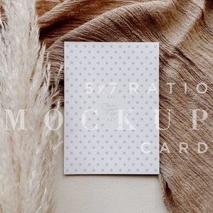 Neutrale Hochzeit Einladung Mockup, minimale Mock-up, minimale Boho Mockup, digitaler Download, 5 x 7 Karte Mock Up, Smart Objekt 008