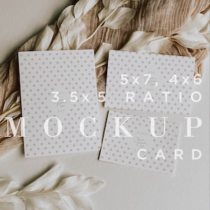Boho Uitnodiging Mockup Suite, Neutrale Minimale Mock Up, Bruiloft Uitnodiging, Digitale Download, 5x7, 4x6, 3.5x5 Card Mock Up, Smart Object 022