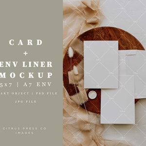 Umschlag Liner Einladung Mockup, doppelseitige 5 x 7 Karte, A7 Umschlag Liner, Instant Download, Karte Mock Up, Briefpapier Mockup, Mock, Lager