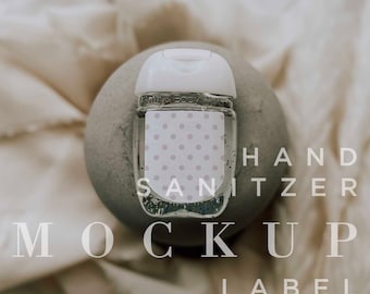 Hand Sanitizer Label Mockup, Sanitizer Label Mock Up, Sticker Mockup, Sanitizer Mock Up, Wedding Favor, Baby Shower Favor, Smart Object