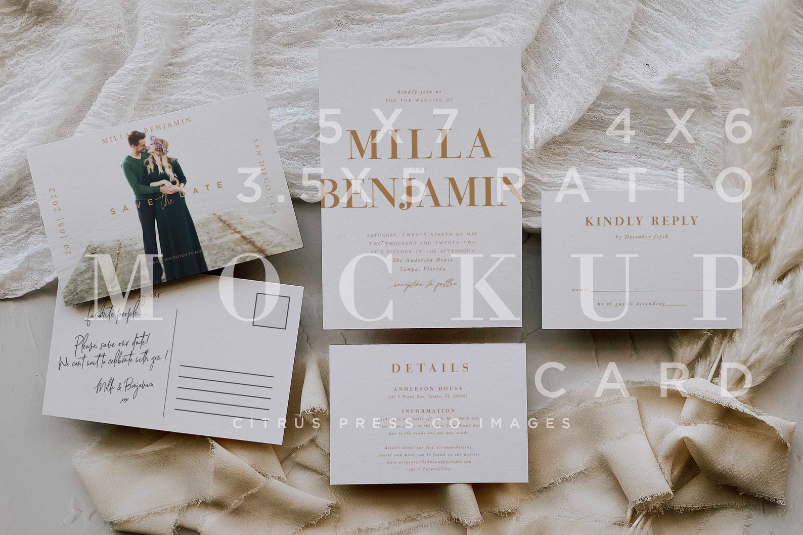 Wedding Invitation Suite Mockup Invitation Suite Mock Up