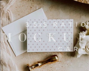 Wedding RSVP Mockup, 4bar Horizontal Card (Digital Download) 019