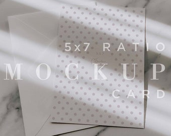 White Marble Wedding Invitation Mockup, Minimal Invitation, Mock Up, Boho Mockup, Digital Download,A7, 5x7 Card Mock Up, Smart Object 011