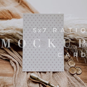 Pampas Gras Hochzeit Einladung Mockup, Boho Mock Up, minimale Mockup, flache Lay, digitaler Download, 5 x 7 Karte Mock Up, Smart Objekt 008